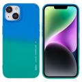 TPU Puzdro X-Level Rainbow na iPhone 14 Plus - Zelená / Modrá