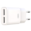 XO L92C Dual USB Cestovná Nabíjačka - 2.4A - Biela
