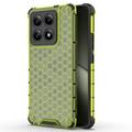 Xiaomi 14T Honeycomb Armored Hybridné Puzdro - Zelená