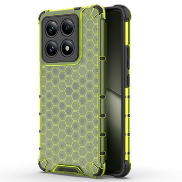 Xiaomi 14T Honeycomb Armored Hybridné Puzdro - Zelená