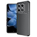 Xiaomi 14T Pro Beetle Puzdro TPU z Uhlíkových Vlákien - Čierne