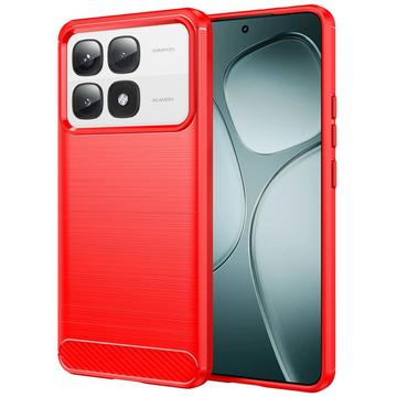 Xiaomi 14T Pro Puzdro z Brúseného TPU - Uhlíkové Vlákno