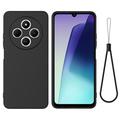 Xiaomi 15 Ultra Liquid Silicone Case with Hand Strap - Black