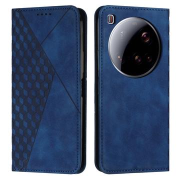 Xiaomi 15 Ultra Rhombus Pattern Wallet Case with Magnetic Closure