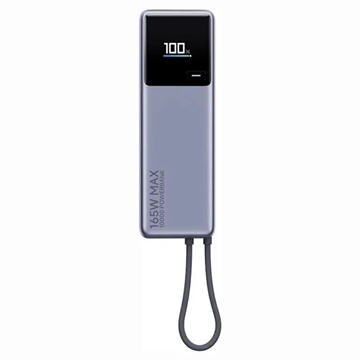 Xiaomi 165W Power Bank with Integrated USB-C Cable 10000mAh - Grey