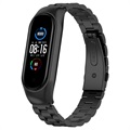 Xiaomi Mi Band 5/6 Remienok z nehrdzavejúcej ocele - čierny