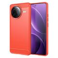 Xiaomi Redmi K80/Poco F7 Pro Puzdro z Brúseného TPU - Uhlíkové Vlákno