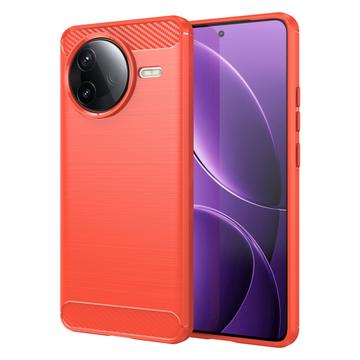 Xiaomi Redmi K80/Poco F7 Pro Puzdro z Brúseného TPU - Uhlíkové Vlákno