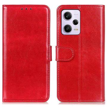 Xiaomi Redmi Note 12 Pro peňaženka s magnetickým uzáverom - Červená