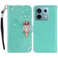 Xiaomi Redmi Note 13 Pro/Poco X6 Owl Rhinestone Wallet Case