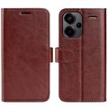 Xiaomi Redmi Note 13 Pro+ Peňaženka s Magnetickým Uzáverom - Hnedá
