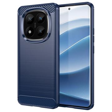 Xiaomi Redmi Note 14 Pro+ 5G Puzdro z Brúseného TPU - Uhlíkové Vlákno