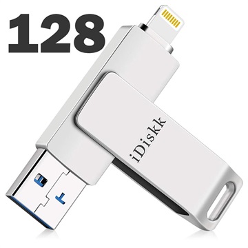 Idiskk OTG Flash Drive - USB Type -A/Lightning - 128 GB