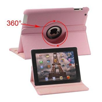 Puzdro Rotary Leather - iPad 2, iPad 3, iPad 4 - Pink