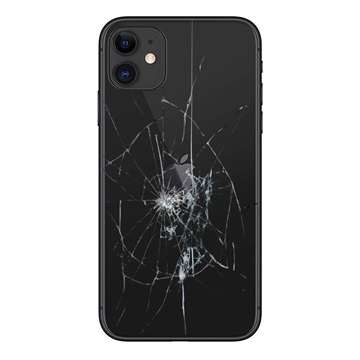 Oprava zadného krytu iPhone 11 - iba sklo - čierna