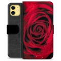 iPhone 11 prémiové puzdro na peňaženku - Rose