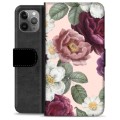 iPhone 11 Pro Max prémiové puzdro na peňaženku - Romantické kvety