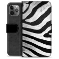 iPhone 11 Pro Max prémiové puzdro na peňaženku - Zebra