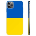 iPhone 11 Pro Max puzdro TPU Ukrajinská vlajka - Žltá a svetlomodrá