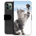 iPhone 11 Pro prémiové puzdro na peňaženku - Mačka