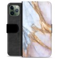 iPhone 11 Pro prémiové puzdro na peňaženku - Elegantný mramor