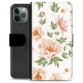 iPhone 11 Pro prémiové puzdro na peňaženku - Kvetinová