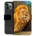 iPhone 11 Pro prémiové puzdro na peňaženku - Lev
