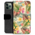 iPhone 11 Pro prémiové puzdro na peňaženku - Ružové kvety