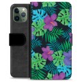 iPhone 11 Pro prémiové puzdro na peňaženku - Tropický kvet