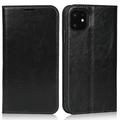 iPhone 11 Wallet Leather puzdro s Kickstandom - čierna