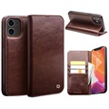 Qialino Classic iPhone 12/12 Pro Wallet Leather Case - Brown