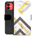 iPhone 12 mini prémiové puzdro na peňaženku - Abstract Mramor