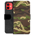 iPhone 12 mini prémiové puzdro na peňaženku - Kamufláž