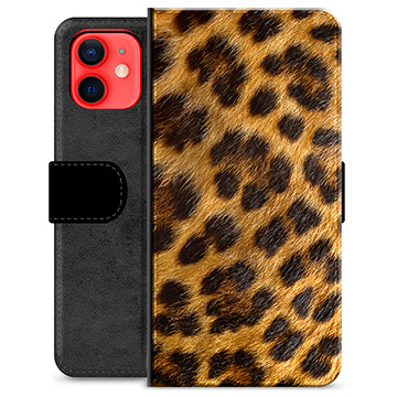 iPhone 12 mini prémiové puzdro na peňaženku - Leopard