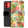 iPhone 12 mini prémiové puzdro na peňaženku - Ružové kvety