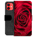 iPhone 12 mini prémiové puzdro na peňaženku - Rose