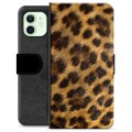 iPhone 12 prémiové puzdro na peňaženku - Leopard