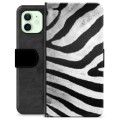 iPhone 12 prémiové puzdro na peňaženku - Zebra