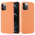 Tekuté silikónové puzdro na iPhone 12/12 Pro – kompatibilné s MagSafe – Oranžová