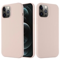 Tekuté silikónové puzdro na iPhone 12/12 Pro – kompatibilné s MagSafe – Ružová