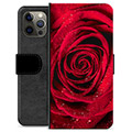 iPhone 12 Pro Max prémiové puzdro na peňaženku - Rose
