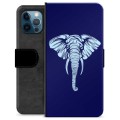 iPhone 12 Pro prémiové puzdro na peňaženku - Slon