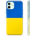 iPhone 12 puzdro TPU Ukrajinská vlajka - Žltá a svetlomodrá