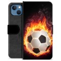 iPhone 13 prémiové puzdro na peňaženku - Futbalový plameň