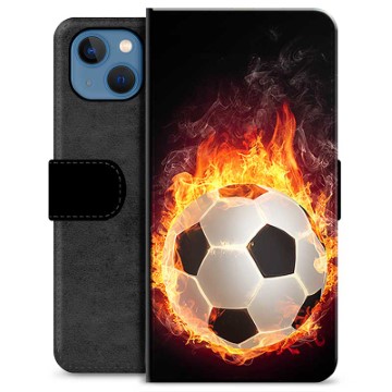 iPhone 13 prémiové puzdro na peňaženku - Futbalový plameň
