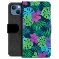 iPhone 13 prémiové puzdro na peňaženku - Tropický kvet