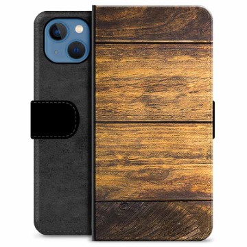 iPhone 13 prémiové puzdro na peňaženku - Drevo