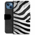 iPhone 13 prémiové puzdro na peňaženku - Zebra