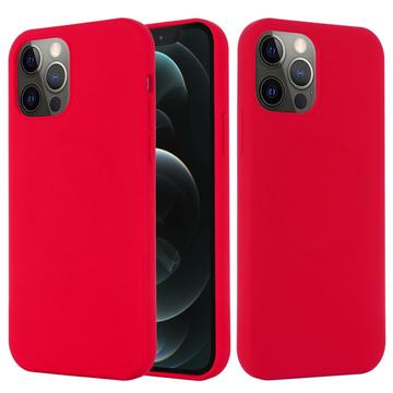 Tekuté silikónové puzdro na iPhone 13 Pro Max – kompatibilné s MagSafe – Červená