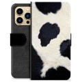 iPhone 13 Pro Max prémiové puzdro na peňaženku - Kravská koža